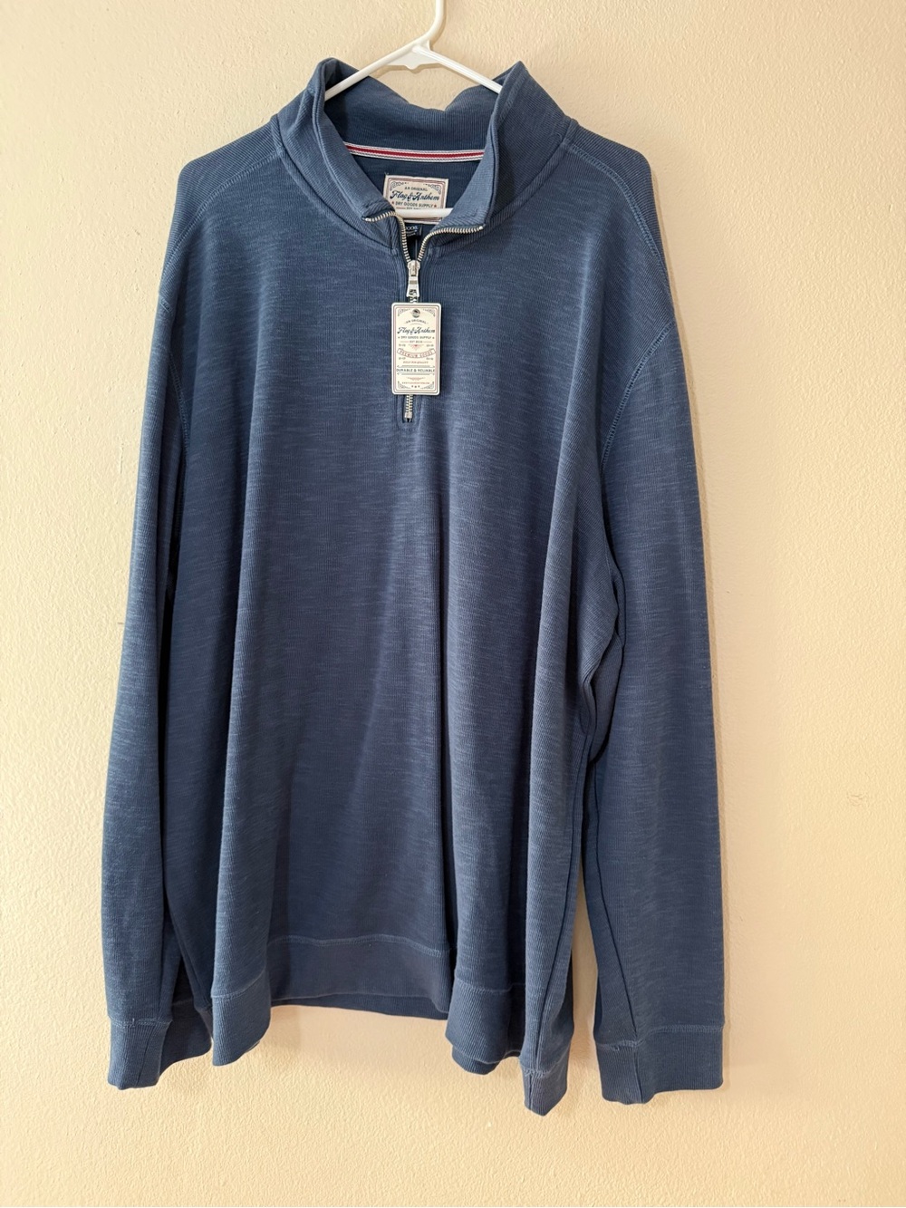 Flag & Anthem Men's Half-Zip Pullover Sweater - Blue